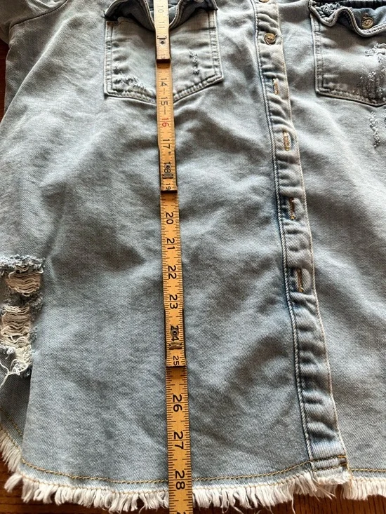 Pilcro Light Blue Denim Shirt Jacket - Picture 4 of 6